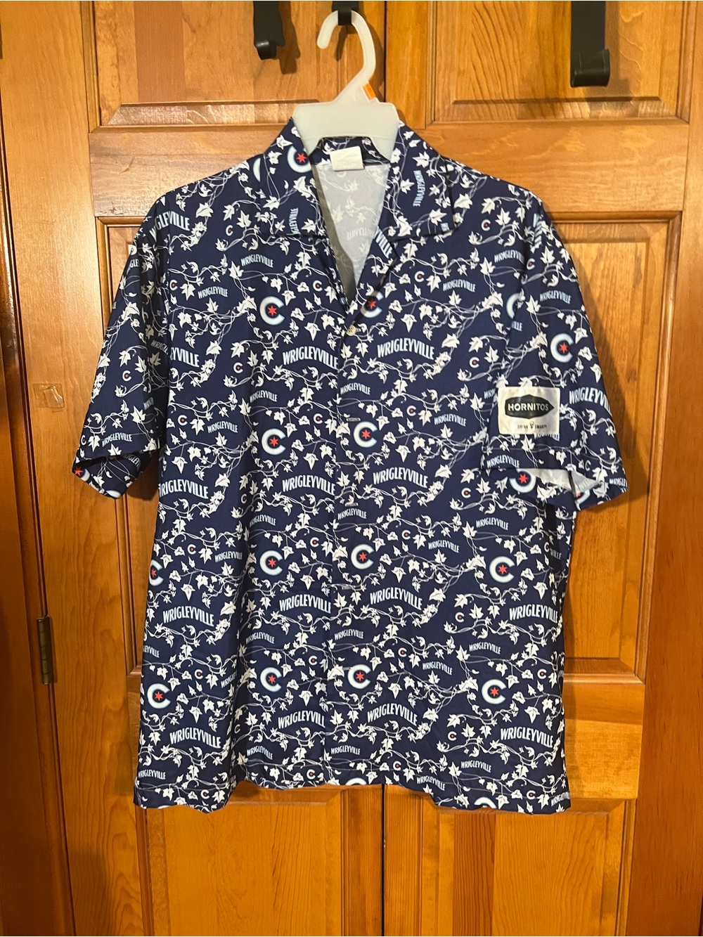 Wrigleyville Navy Short-Sleeve Camp Shirt by